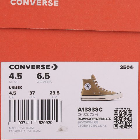 converse匡威2025中性中性-高帮系带-绿Chuck Taylor 70S SEASONALA13333C
