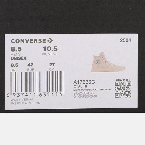 converse匡威2025中性中性-高帮系带-棕Chuck Taylor SEASONALA17636C