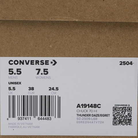 converse匡威2025中性中性-高帮系带-蓝Chuck Taylor SEASONALA19148C