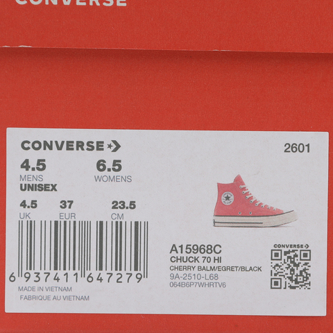 converse匡威2026中性中性-高帮系带-粉Chuck Taylor 70S SEASONALA15968C