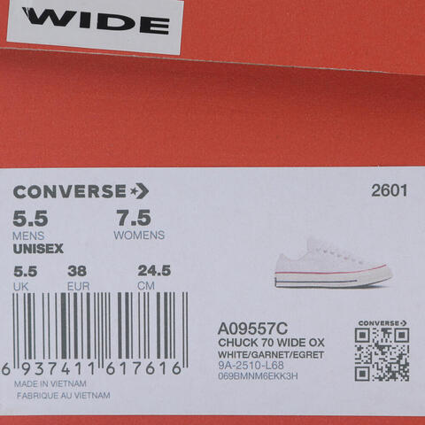converse匡威2026中性中性-低帮系带-白Chuck Taylor 70S SEASONALA09557C