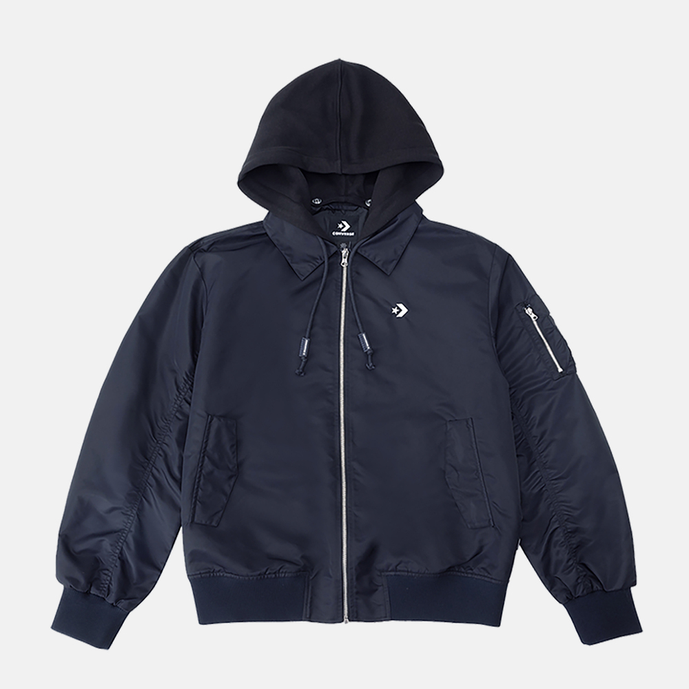 converse匡威2026男子男子-梭织连帽外套-黑梭织连帽外套MCJ414-GHM