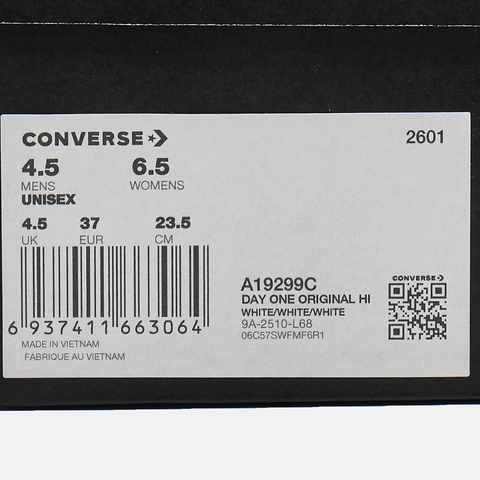 converse匡威2026中性中性-高帮系带-白Chuck Taylor SEASONALA19299C