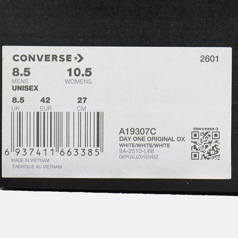 converse匡威2026中性中性-低帮系带-白Chuck Taylor SEASONALA19307C