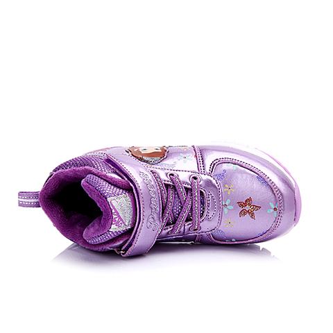 迪士尼（disney)16年秋冬季新款时尚男女童漫威公主系列高帮保暖防踢休闲运动鞋DS2084