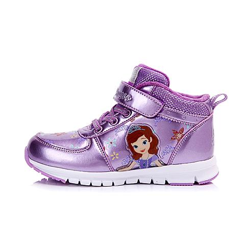 迪士尼（disney)16年秋冬季新款时尚男女童漫威公主系列高帮保暖防踢休闲运动鞋DS2084