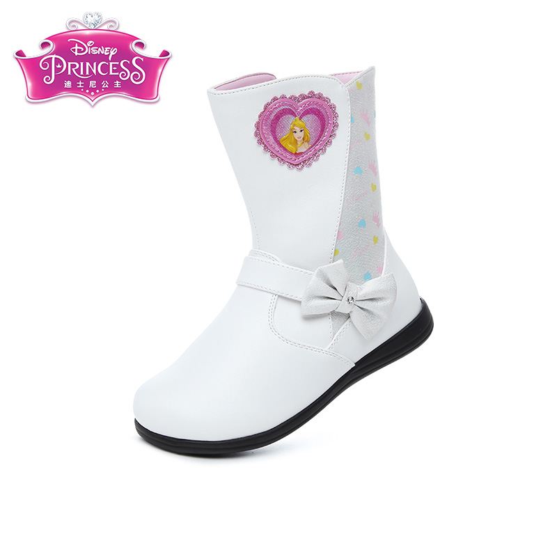 迪士尼（Disney）17秋冬季新款时尚公主可爱爱心舒适防滑保暖女靴DF0186