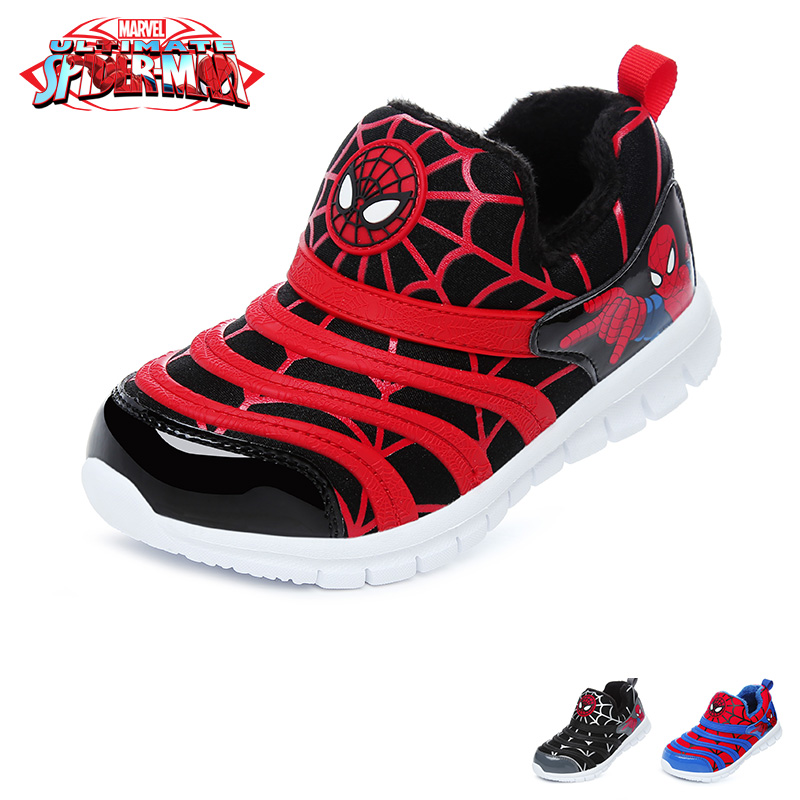 迪士尼（disney）17年冬季新品漫威蜘蛛侠多色系列炫酷舒适一脚蹬加绒保暖舒适运动男鞋