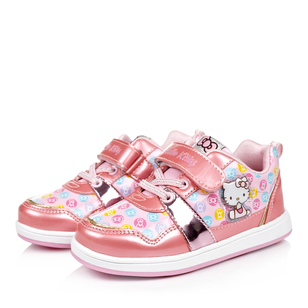 HELLO KITTY/凯蒂猫童鞋秋季新品粉色PU女小童板鞋DI3430