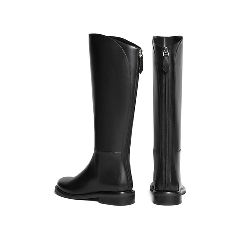 HGK冬季新款牛皮骑士靴时尚休闲女长靴WGJ46DG4