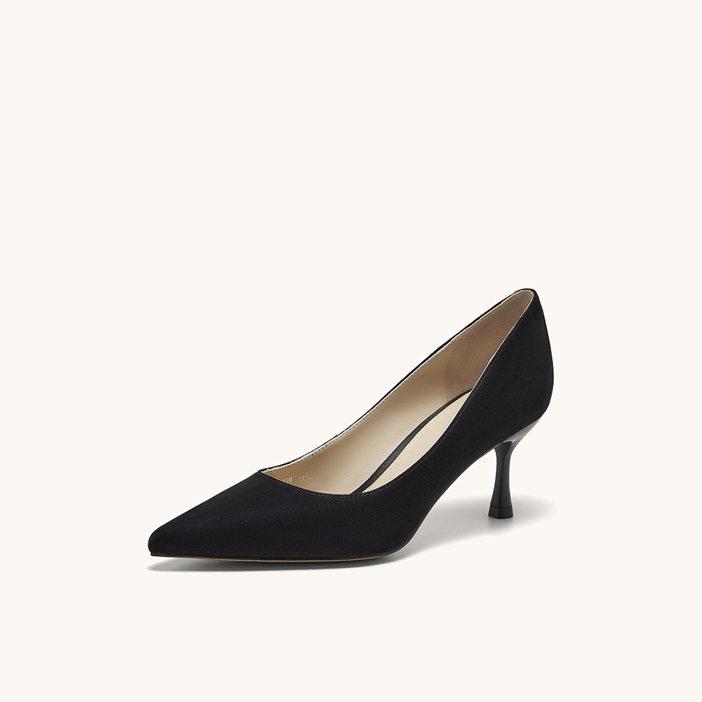 HGK25春季时尚气质百搭尖头细跟浅口通勤高跟鞋女单鞋WAQ02AQ5