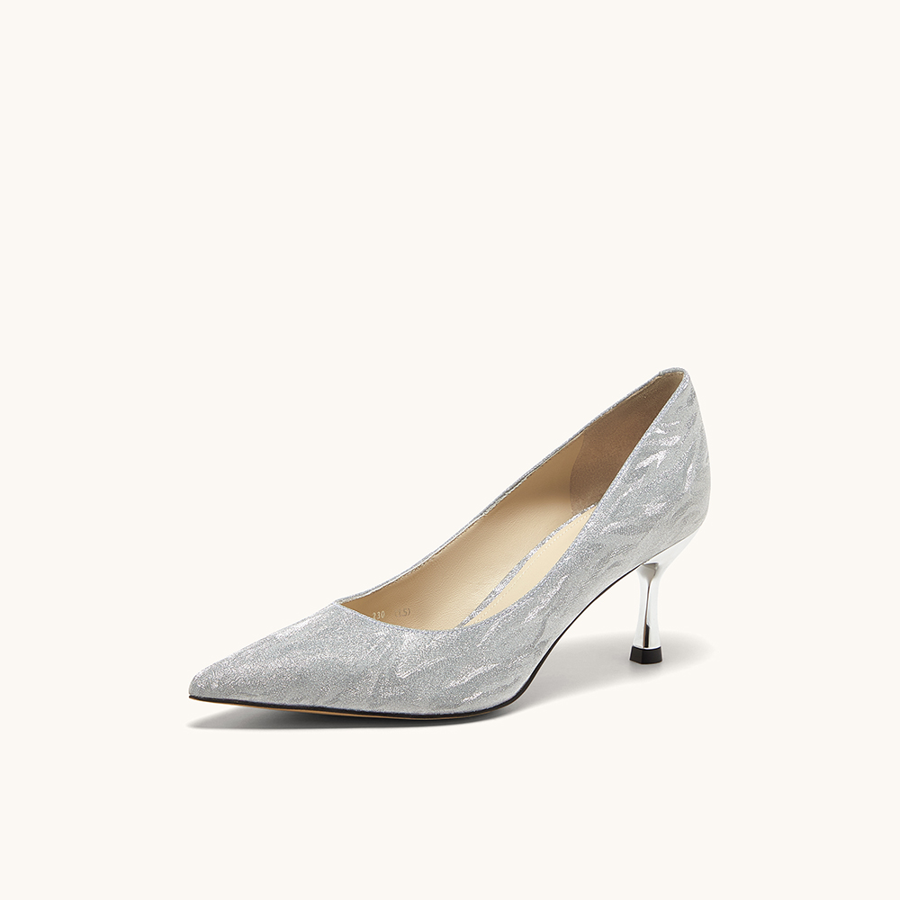 HGK25春季时尚气质百搭尖头细跟浅口通勤高跟鞋女单鞋WAQ02AQ5