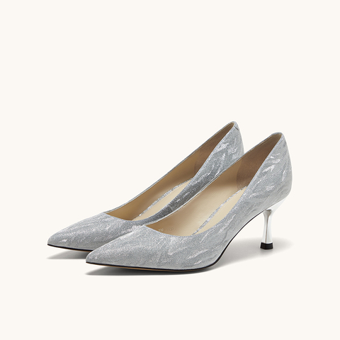 HGK25春季时尚气质百搭尖头细跟浅口通勤高跟鞋女单鞋WAQ02AQ5