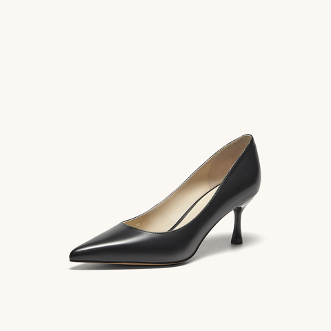 HGK25春季时尚气质百搭尖头细跟浅口通勤高跟鞋女单鞋WAQ02AQ5