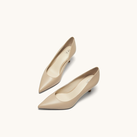 HGK25春季时尚气质百搭尖头细跟浅口通勤高跟鞋女单鞋WAQ02AQ5