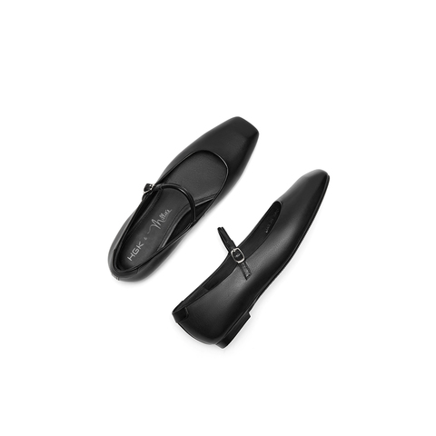 HGK时尚通勤气质百搭一字带平底玛丽珍女单鞋WAA01CQ4