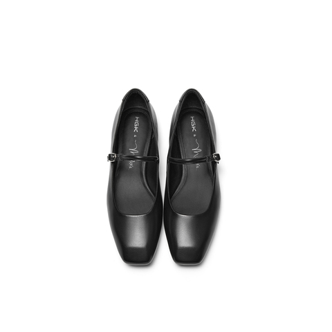 HGK时尚通勤气质百搭一字带平底玛丽珍女单鞋WAA01CQ4