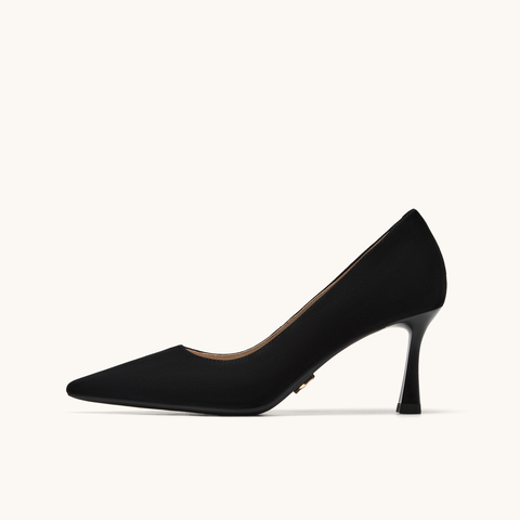 HGK小蹦床尖头浅口真皮舒适通勤不累脚高跟鞋女鞋WAK01AQ5