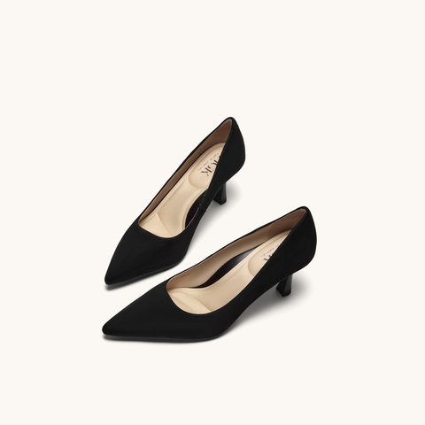 HGK小蹦床尖头浅口真皮舒适通勤不累脚高跟鞋女鞋WAK01AQ5