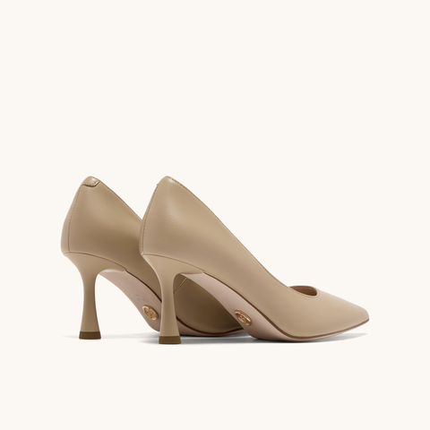 HGK小蹦床尖头浅口真皮舒适通勤不累脚高跟鞋女鞋WAK01AQ5