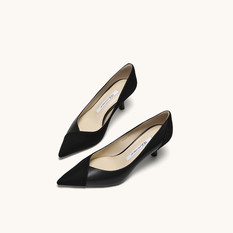 HGK25年秋时尚气质拼接Soft Power百搭通勤女单鞋WAQ04CQ5