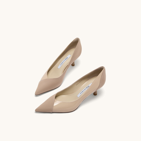 HGK25年秋时尚气质拼接Soft Power百搭通勤女单鞋WAQ04CQ5