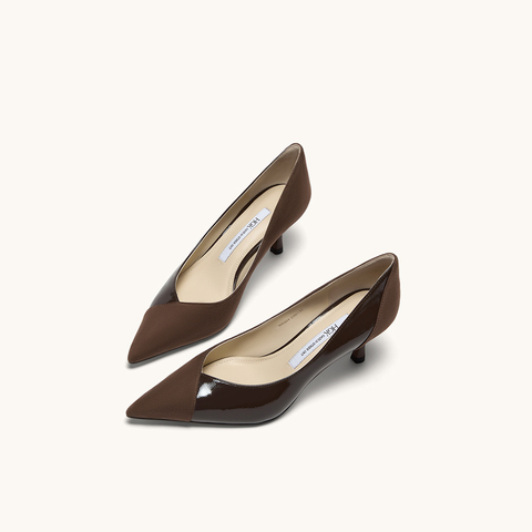 HGK25年秋时尚气质拼接Soft Power百搭通勤女单鞋WAQ04CQ5