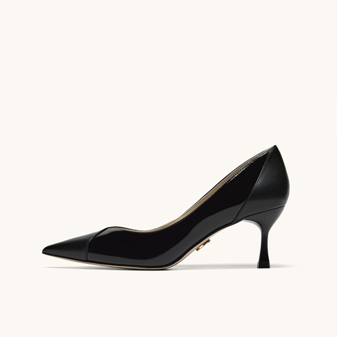 HGK25年秋时尚气质拼接Soft Power百搭通勤女单鞋WAQ04CQ5