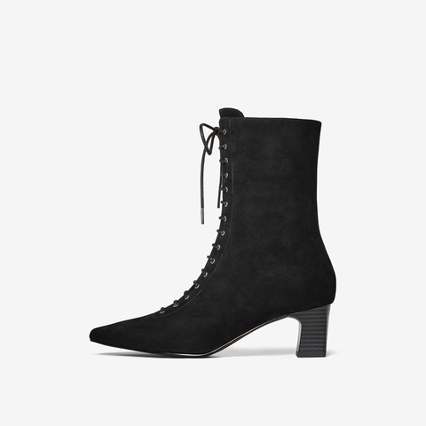 HGK25冬季城市牧歌时尚羊绒皮革女靴WPC31DZ5