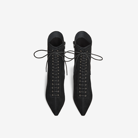 HGK25冬季城市牧歌时尚羊绒皮革女靴WPC31DZ5