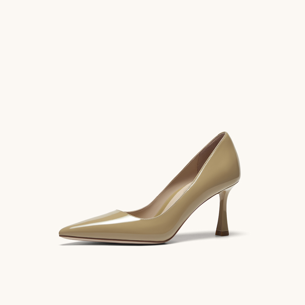 HGK26春经典小蹦床小牛漆皮单鞋WAK01AQ6