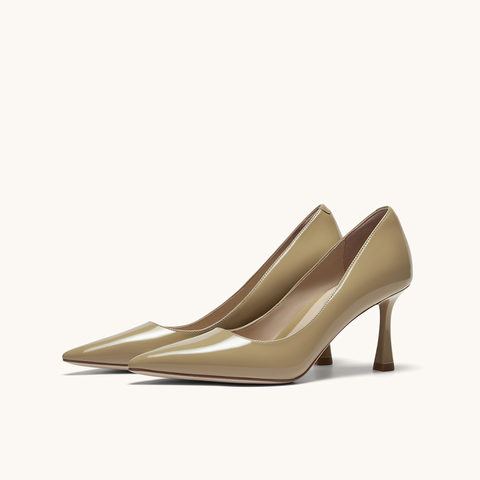 HGK26春经典小蹦床小牛漆皮单鞋WAK01AQ6