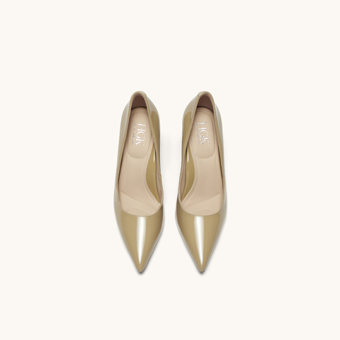 HGK26春经典小蹦床小牛漆皮单鞋WAK01AQ6