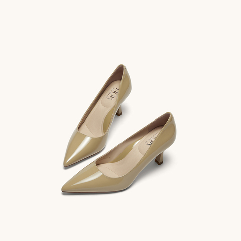 HGK26春经典小蹦床小牛漆皮单鞋WAK01AQ6