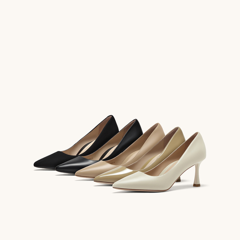 HGK26春经典小蹦床小牛漆皮单鞋WAK01AQ6