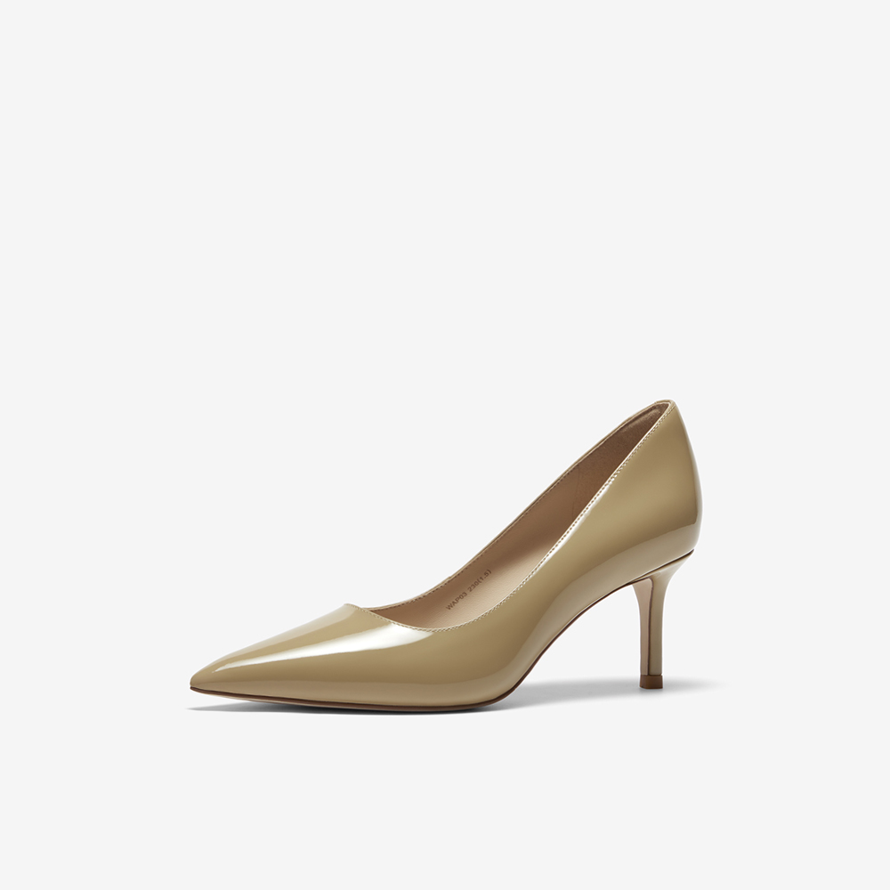 HGK26春漆牛皮革高跟鞋女单鞋WAP03AQ6