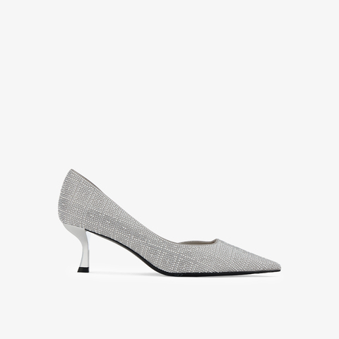 73hours女鞋亿点闪耀2024春季新品纯色尖头细跟浅口单鞋