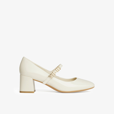 73hours女鞋2024春季新品心动Offer圆头方跟纯色玛丽珍鞋