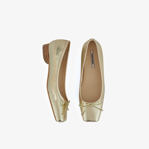 73hours女鞋踮起脚尖2024春季新品方头平底纯色浅口单鞋