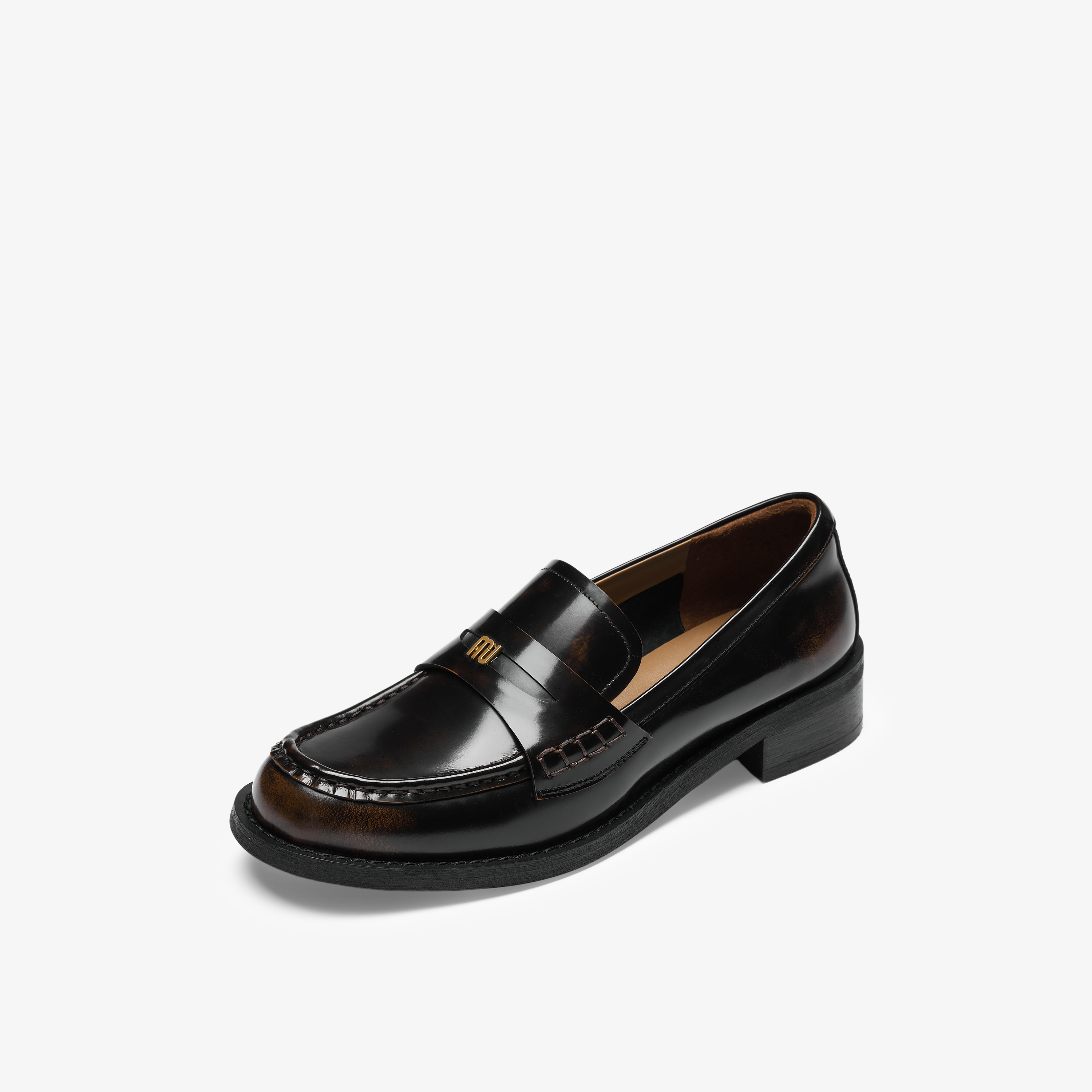 73hours女鞋Taylor2024秋季新品纯色圆头平底乐福鞋