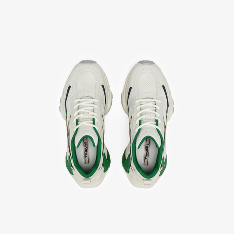 73hours女鞋皮一下2025春季新品拼色圆头系带老爹鞋