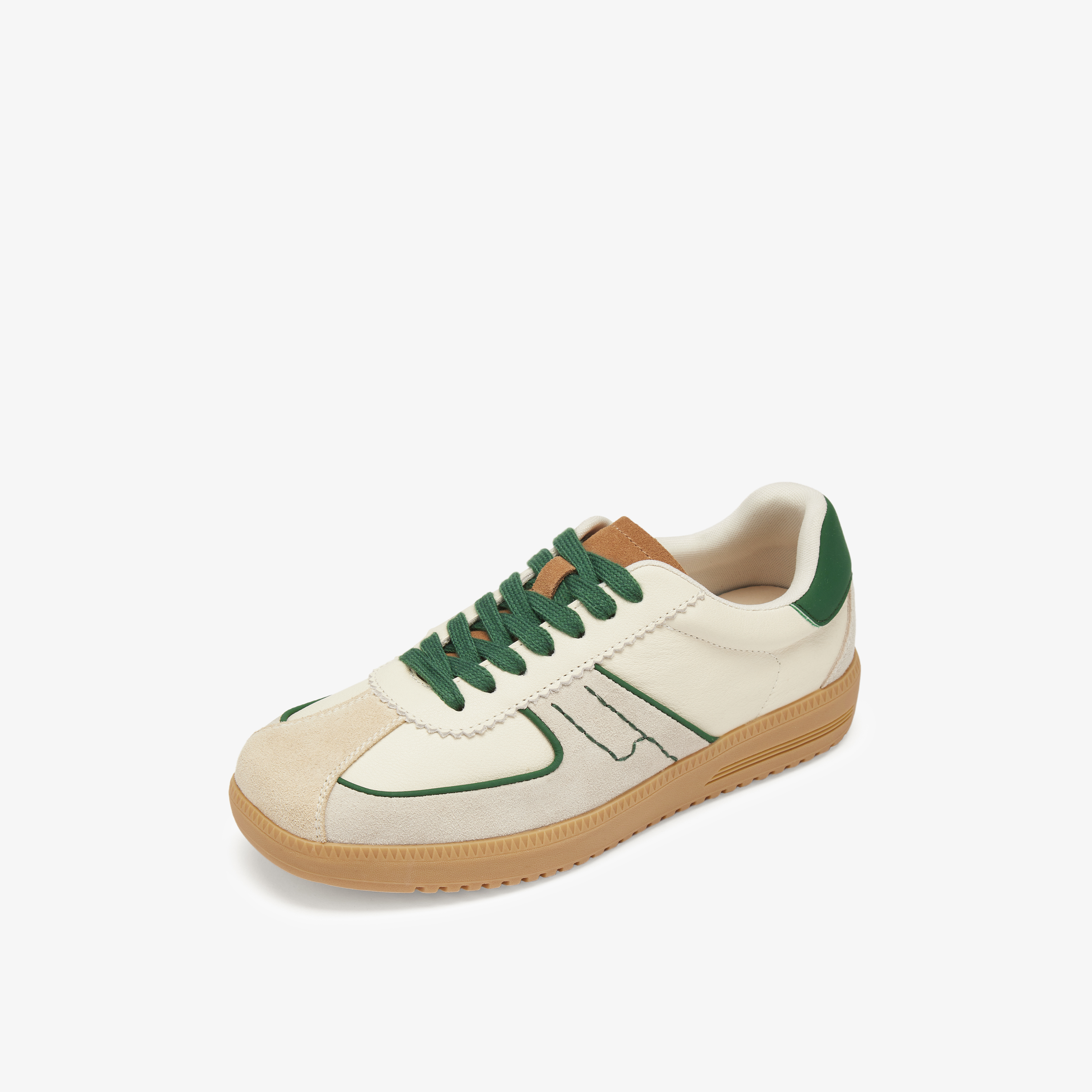 73hours女鞋清新柑橘2025春季新品系带平底圆头德训鞋