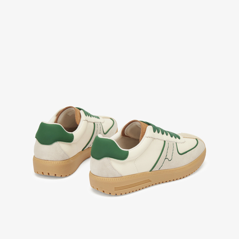 73hours女鞋清新柑橘2025春季新品系带平底圆头德训鞋