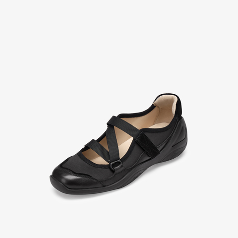 73hours女鞋焙茶芝士2025春季新品平底圆头纯色芭蕾舞鞋