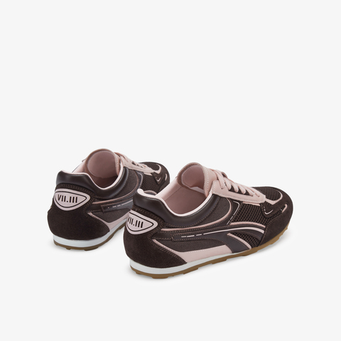 73hours女鞋夹心曲奇2025春季新品拼色系带平底休闲鞋