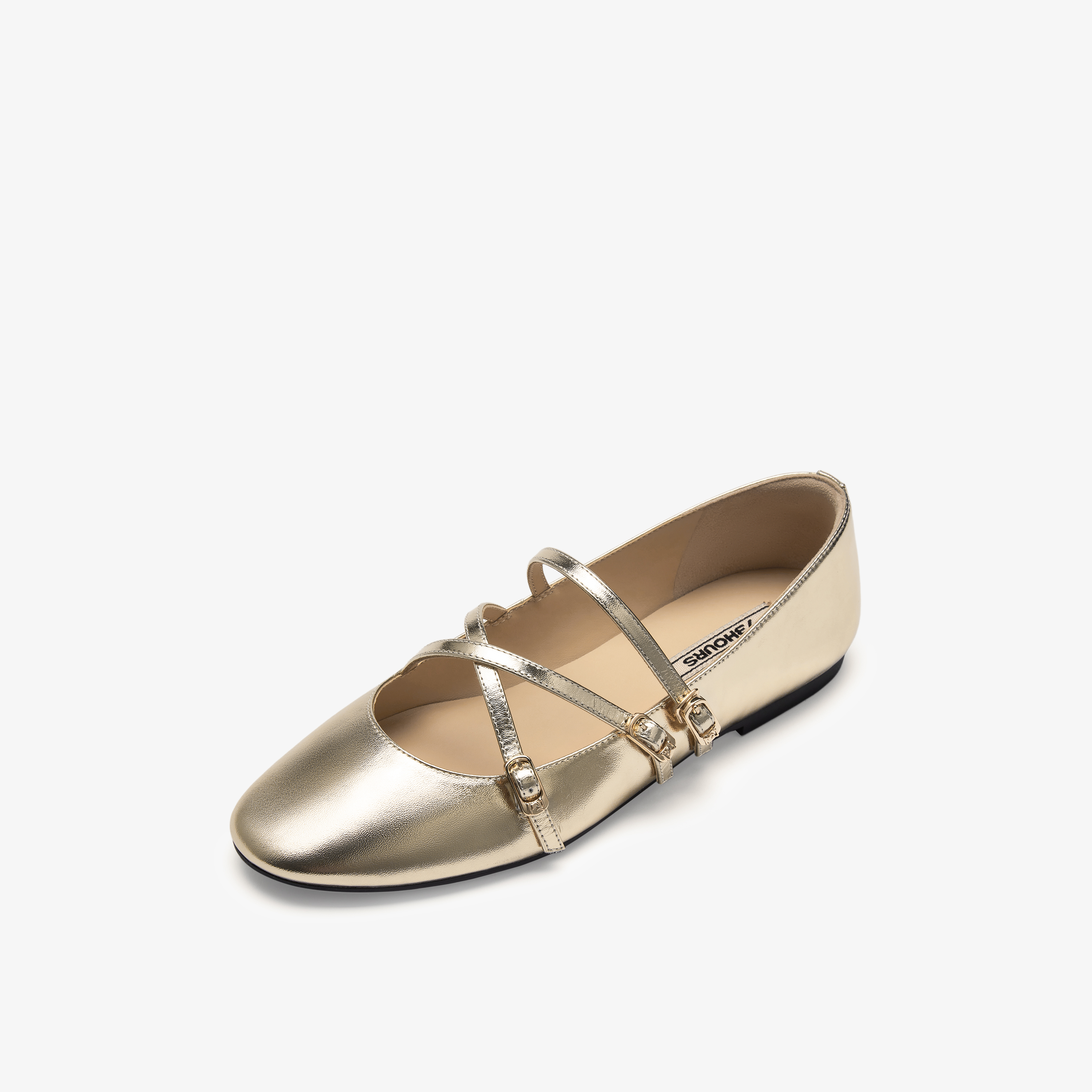 73hours女鞋月光和弦2025春季新品平底圆头纯色玛丽珍鞋