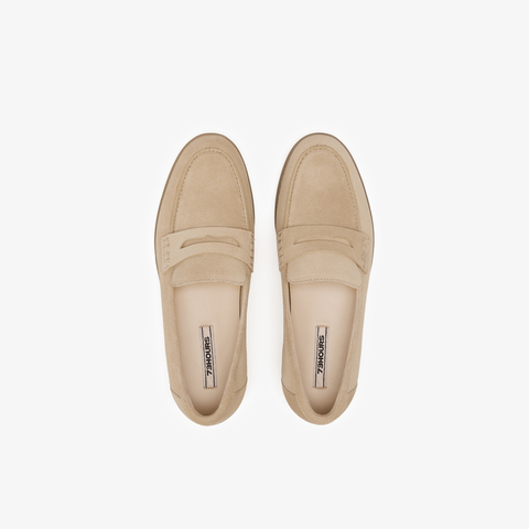 73hours女鞋降噪模式2025春季新品纯色平底尖头乐福鞋