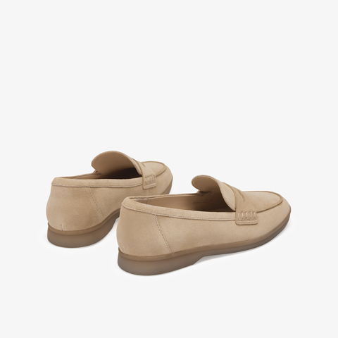 73hours女鞋降噪模式2025春季新品纯色平底尖头乐福鞋