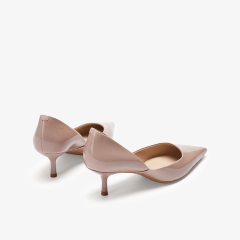 73hours女鞋反复迷恋2025春季新品细跟尖头纯色浅口单鞋