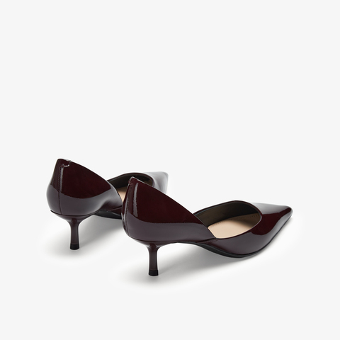 73hours女鞋反复迷恋2025春季新品细跟尖头纯色浅口单鞋